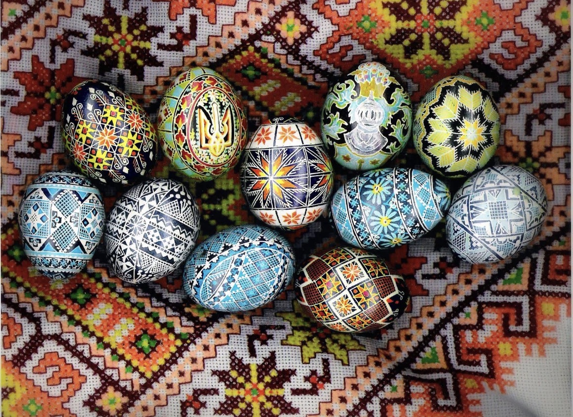 Traditional Pysanky decorated eggs